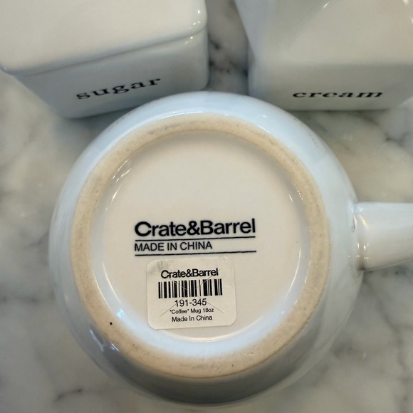 Crate&Barrel Coffee Set including Sugar and Cream Set - Picture 3 of 3